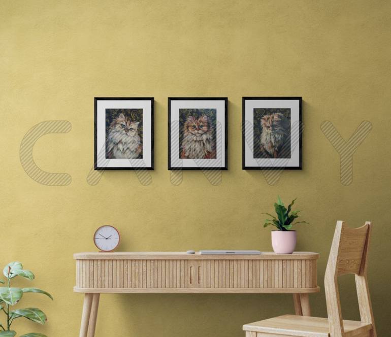 Original Art Deco Animal Painting by Alona Vakhmistrova