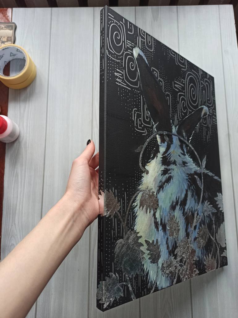Original Abstract Animal Painting by Alona Vakhmistrova