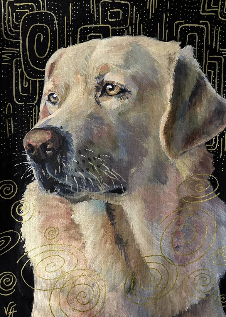 LABRADOR RETRIEVER - small painting, original gift, dog