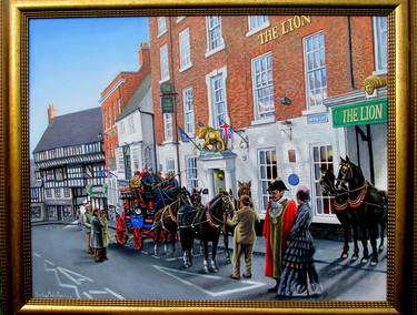 The coach and horses reenactment at the Lion Hotel Shrewsbury thumb