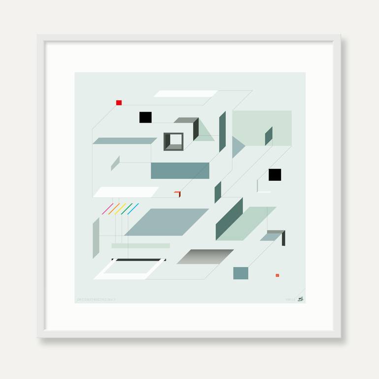 Original Conceptual Abstract Printmaking by Stephen Prior