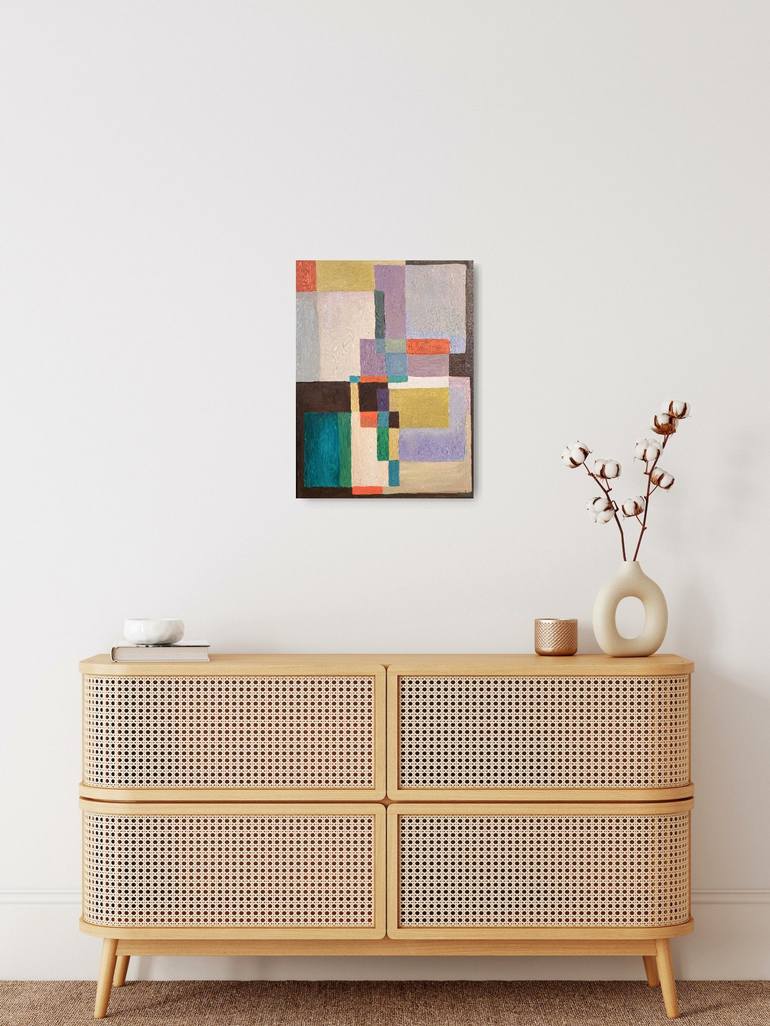 Original Geometric Abstract Painting by Stacy Neasham