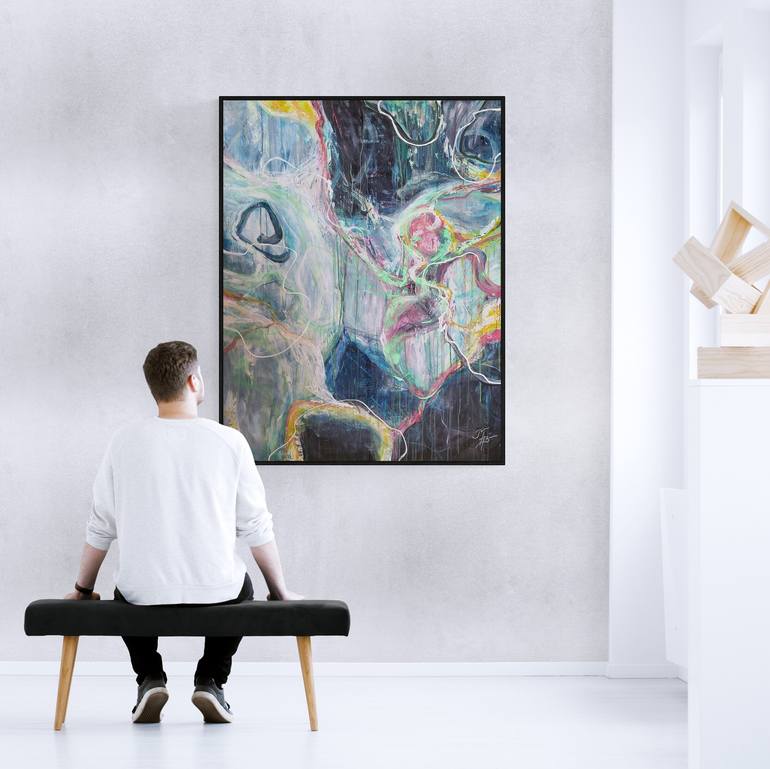 Original Abstract Expressionism Abstract Painting by Benita Malčiūtė