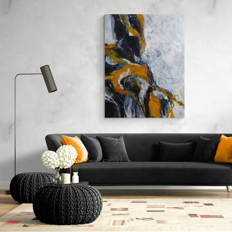 Original Abstract Expressionism Abstract Painting by Benita Malčiūtė