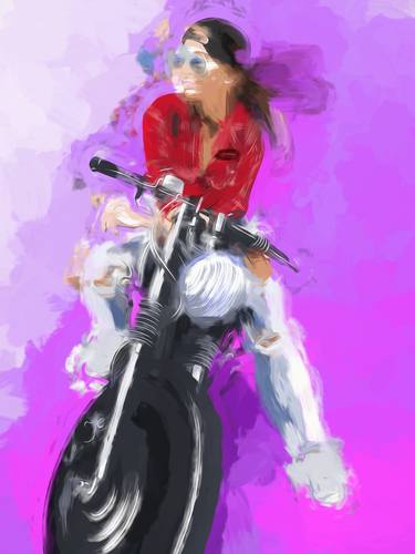 Print of Motorcycle Paintings by Ronald Bolokofsky