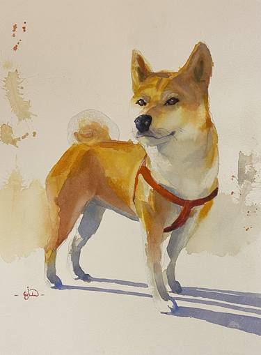 Original Expressionism Dogs Paintings by Richard Bradshaw