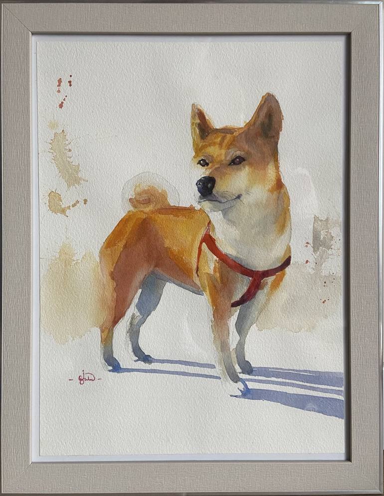 Original Dogs Painting by Richard Bradshaw