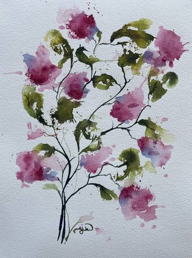 Print of Expressionism Floral Paintings by Richard Bradshaw