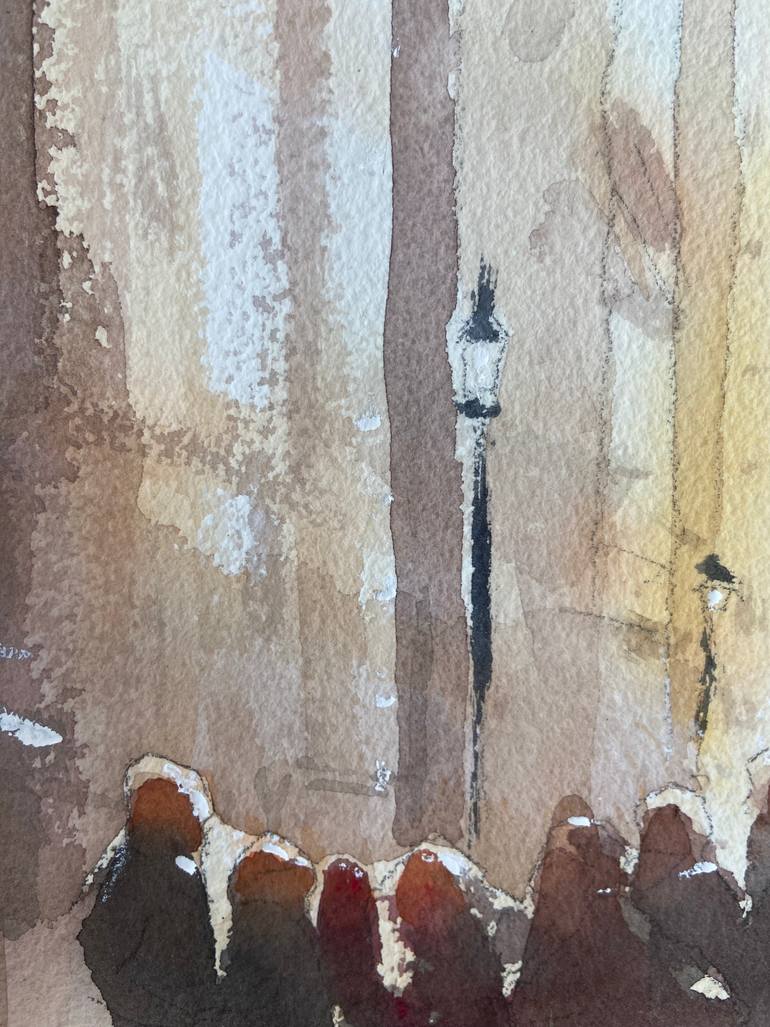 Original Abstract Expressionism People Painting by Richard Bradshaw
