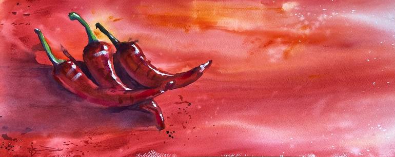 Chilli Pepper paintings | Saatchi Art