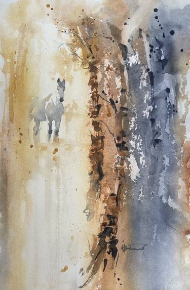 Original Abstract Expressionism Animal Painting by Richard Bradshaw