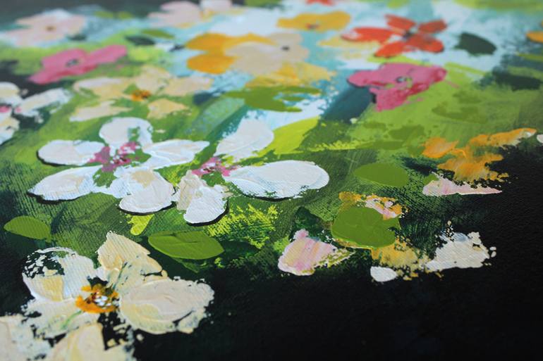 Original Abstract Expressionism Floral Painting by Sohini Ghoshal