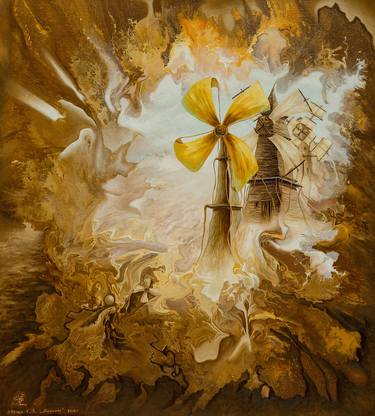 Original Abstract Floral Painting by Sviatoslav Baziuk