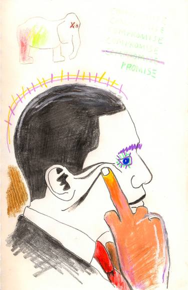 Original Expressionism Celebrity Drawings by Roger-Luis Bertuzzi