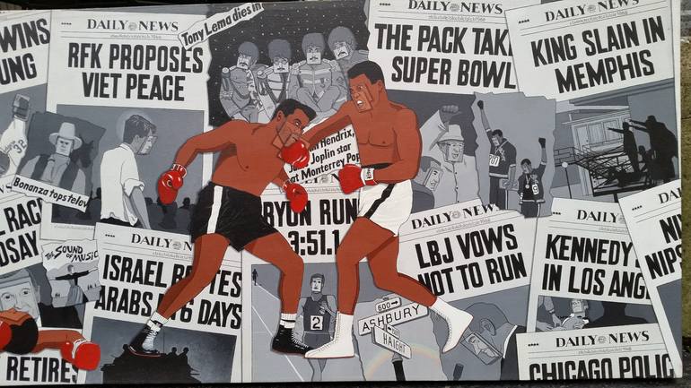 The Greatest (triptych/section) Original Painting by roger-luis bertuzzi