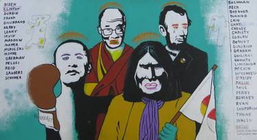 Original Street Art Political Paintings by Roger-Luis Bertuzzi