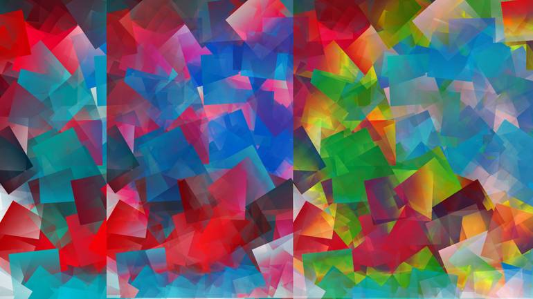 Rabbit in Cubism - Limited Edition 1 of 1 Mixed Media by Jung-Hua Liu ...