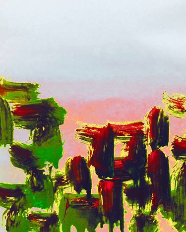 Print of Abstract Landscape Mixed Media by Jung-Hua Liu