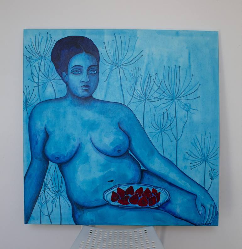 Original Figurative Nude Painting by Oksana Chumakova