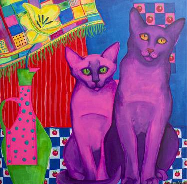 Print of Illustration Cats Paintings by Oksana Chumakova