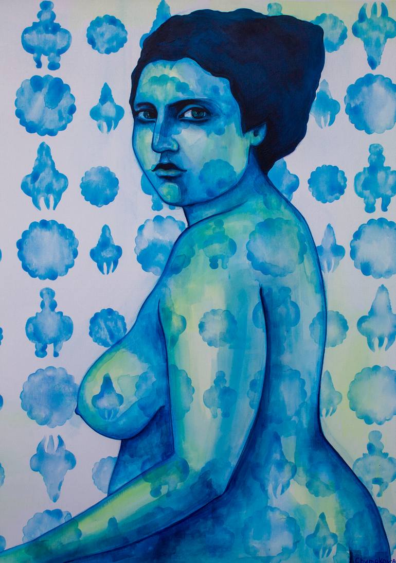 Original Figurative Women Painting by Oksana Chumakova