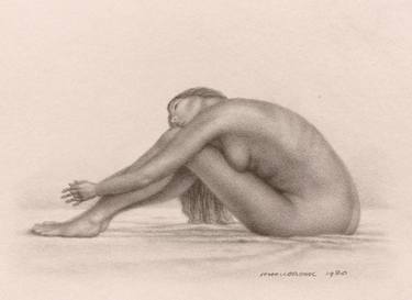 Original Nude Drawing by Henk Hollebeek