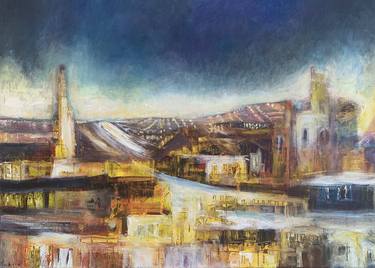Original Abstract Expressionism Cities Paintings by Barry Lonergan