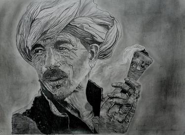 Print of Expressionism Portrait Drawings by Saman Saleem