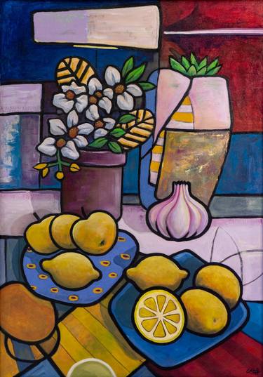 Original Fauvism Still Life Painting by Edwin G
