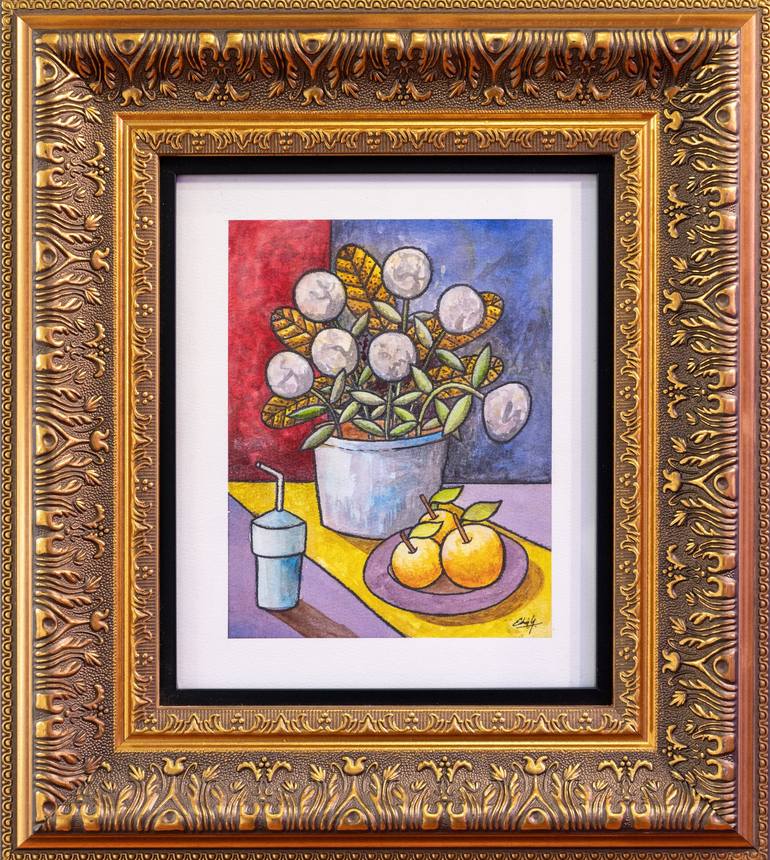 Original Fauvism Still Life Painting by Edwin G