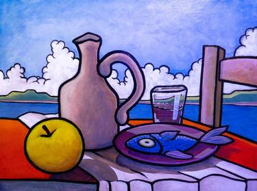 Original Fauvism Still Life Painting by Edwin G