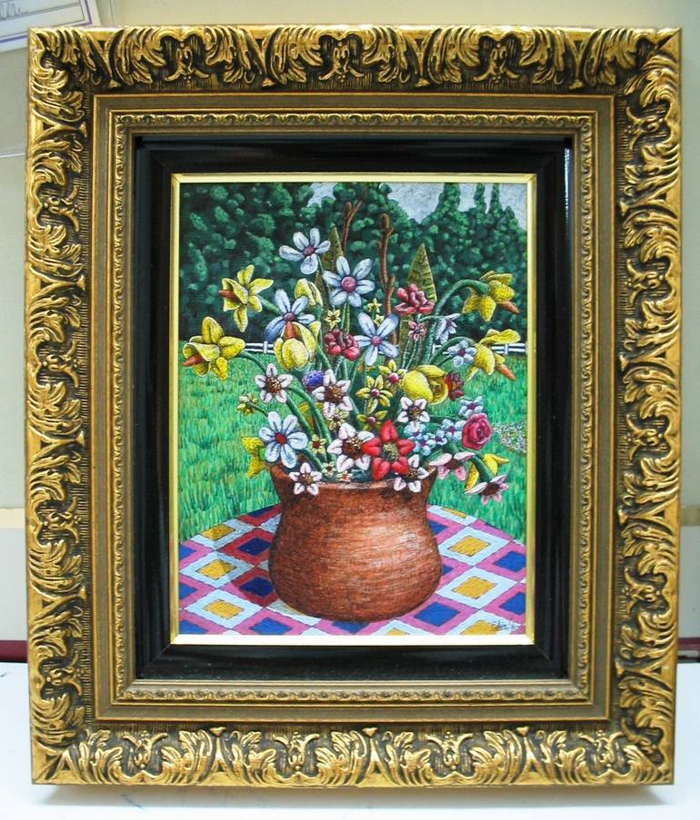 Original Floral Painting by Edwin G