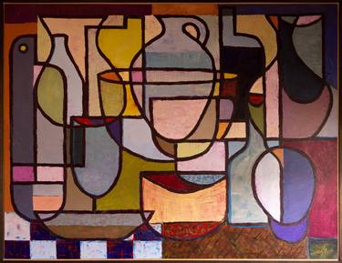 Print of Cubism Geometric Paintings by Edwin G
