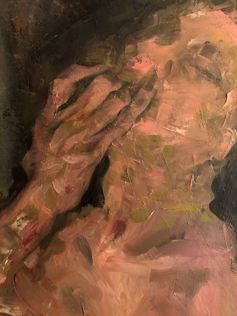 Original Expressionism Nude Painting by Doru Ivan