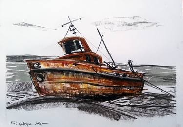 Print of Figurative Boat Drawings by Chelo Leyría