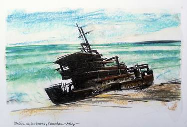 Print of Boat Drawings by Chelo Leyría