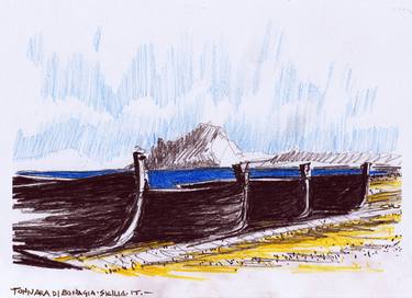 Print of Documentary Boat Drawings by Chelo Leyría