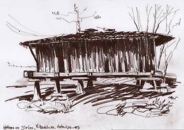 Print of Documentary Rural life Drawings by Chelo Leyría