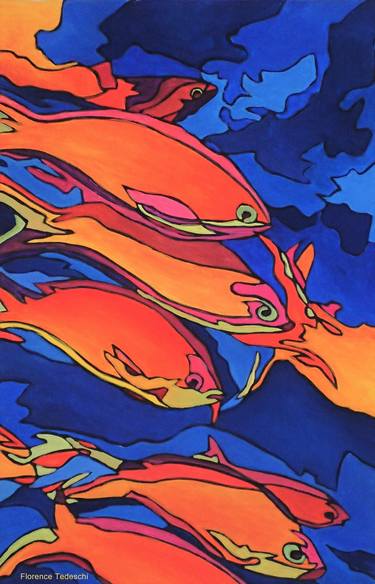 Original Fish Paintings by Florence Tedeschi