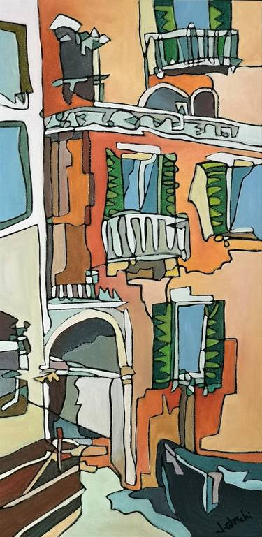 Original Figurative Architecture Paintings by Florence Tedeschi
