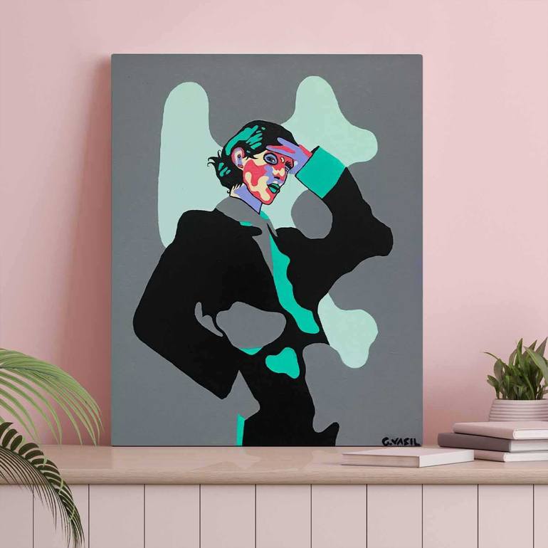 Original Abstract People Painting by Gusté  Design