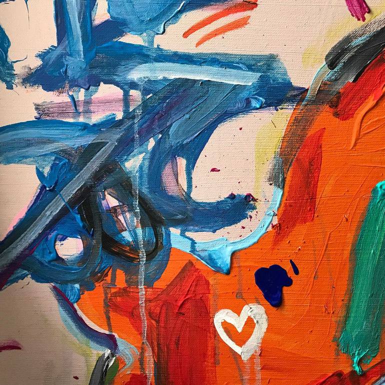 Original Abstract People Painting by Gusté  Design