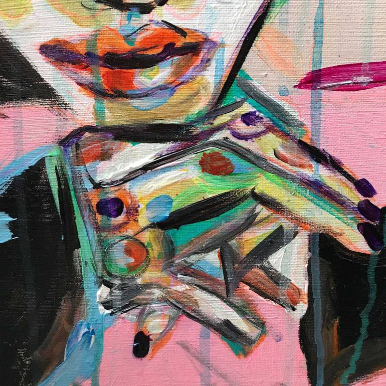 Original Abstract People Painting by Gusté  Design