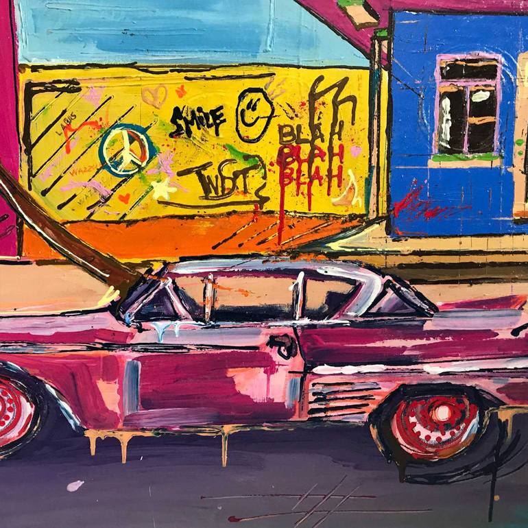 Original Expressionism Transportation Painting by Gusté  Design