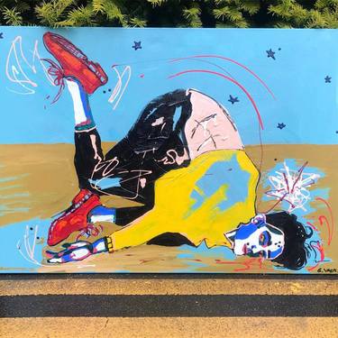 Original Abstract People Paintings by Gusté  Design