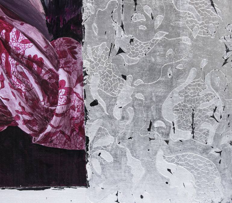 Original Abstract People Painting by Christine Noel