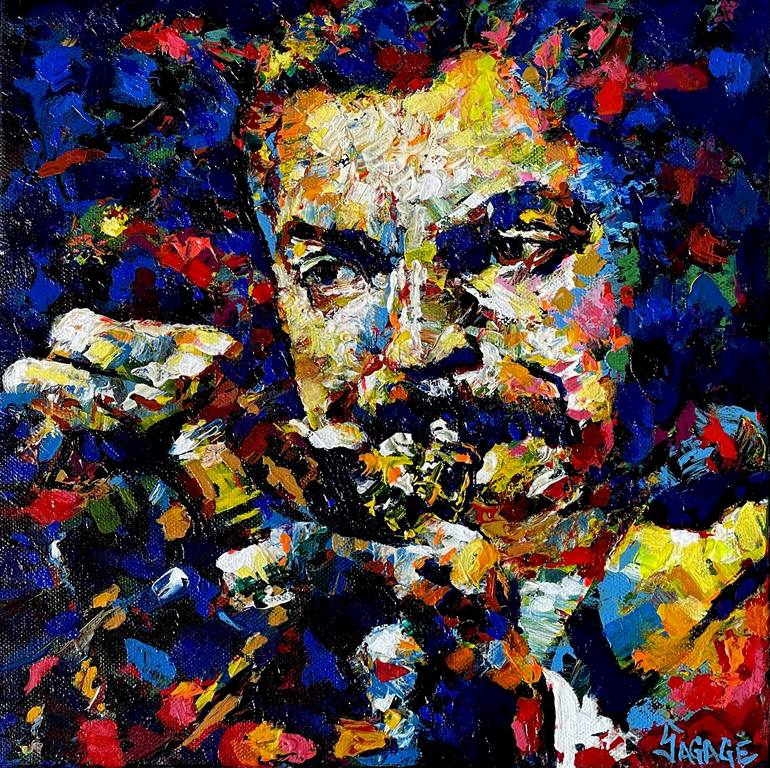 Original Abstract Expressionism People Paintings by Raphael Sagage