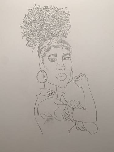 Original Women Drawings by Auriel Sanders