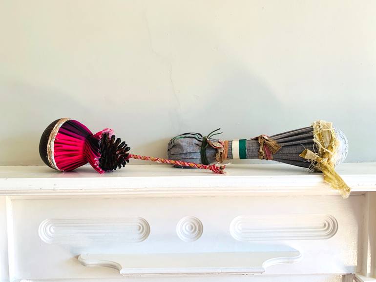 Original Folk Abstract Sculpture by Katrin Albrecht Mountain