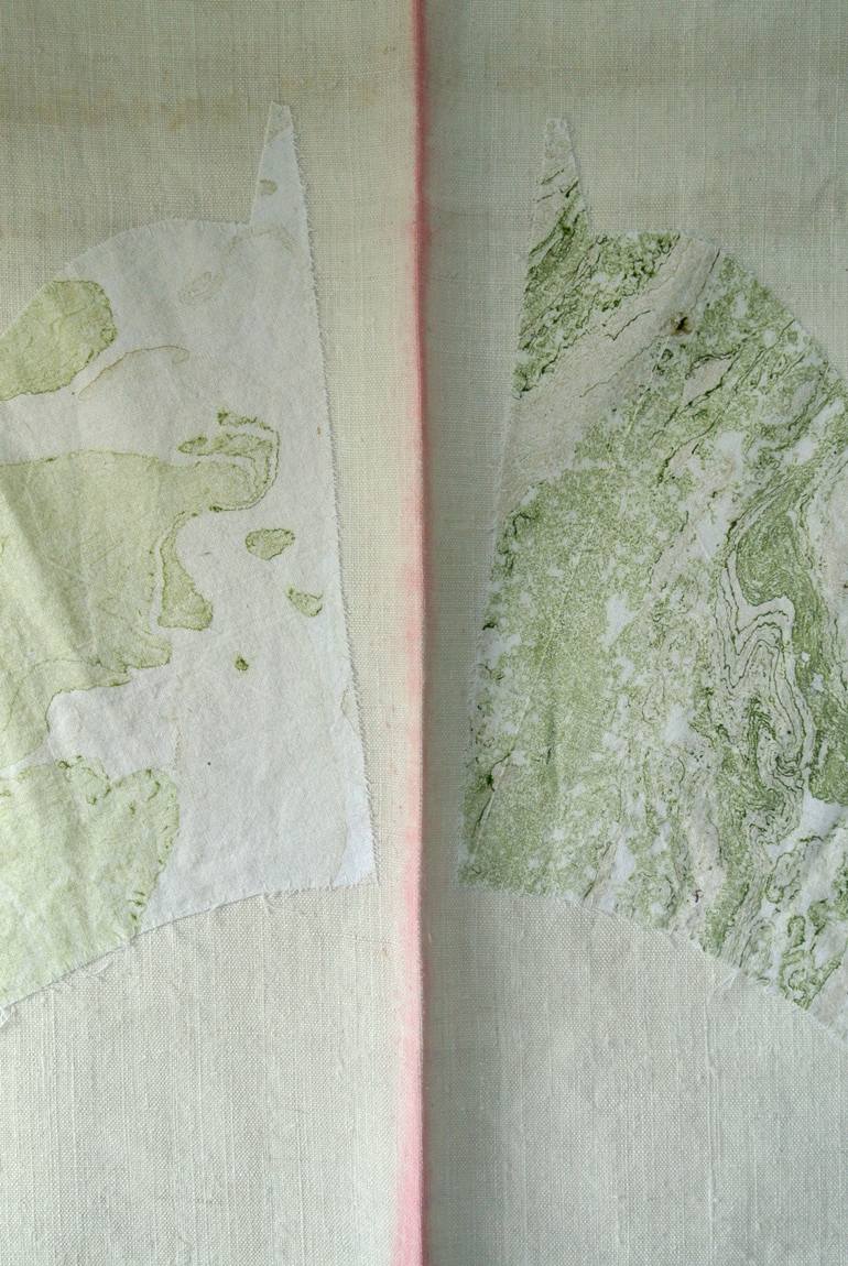 Original Conceptual Abstract Painting by Katrin Albrecht Mountain